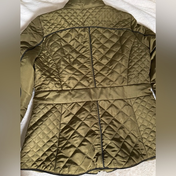 Olive Quilted Women's Jacket size 8 - Picture 6 of 12